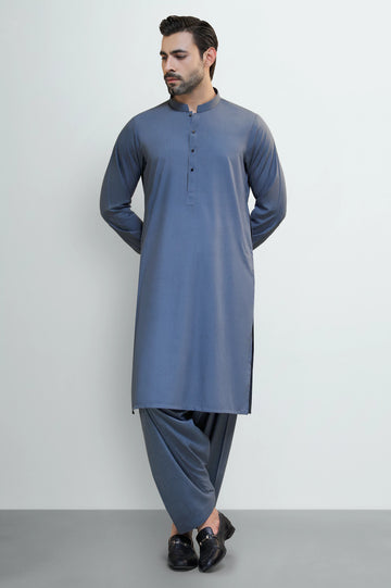 Grey Wash & Wear Shalwar Kameez