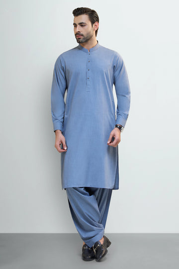 Light Blue Wash & Wear Shalwar Kameez