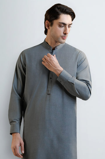 Grey Wash & Wear Shalwar Kameez