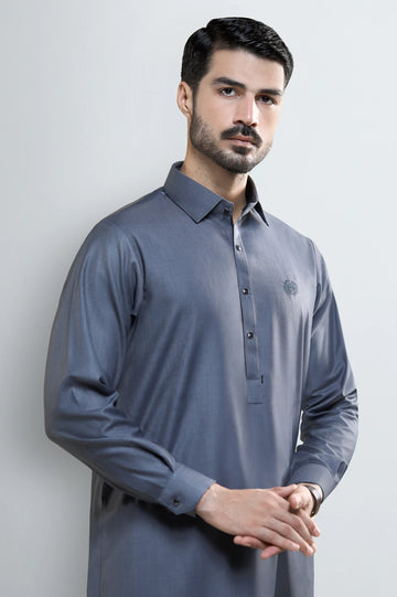Grey Wash & Wear Shalwar Kameez
