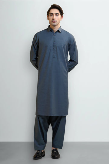 Blue Wash & Wear Shalwar Kameez