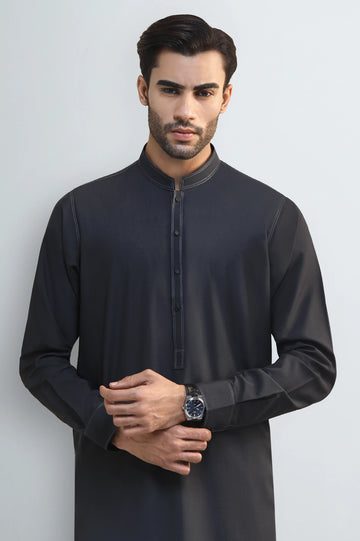 Charcoal Wash & Wear Shalwar Kameez