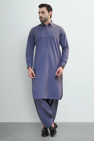 Blue Wash & Wear Shalwar Kameez
