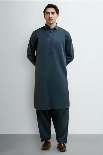 Green Wash & Wear Shalwar Kameez