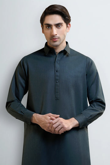 Green Wash & Wear Shalwar Kameez