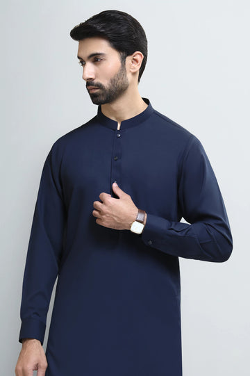 Navy Blue Wash & Wear Shalwar Kameez