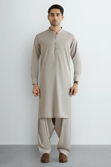 Light Beige Wash & Wear Shalwar Kameez