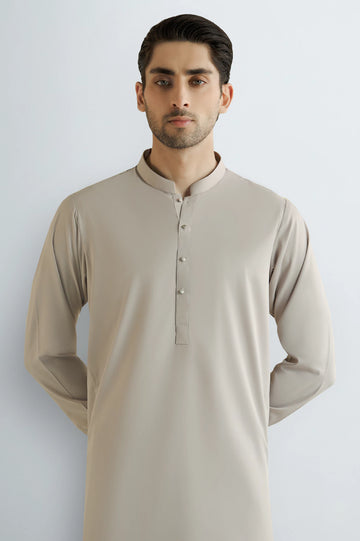 Light Beige Wash & Wear Shalwar Kameez