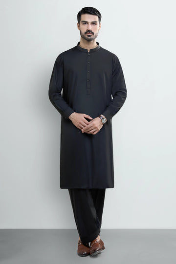 Black Wash & Wear Shalwar Kameez