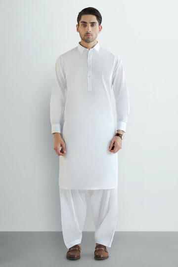 Off White Wash & Wear Shalwar Kameez