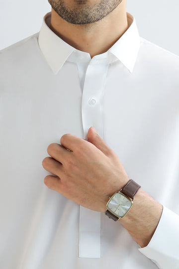 Off White Wash & Wear Shalwar Kameez