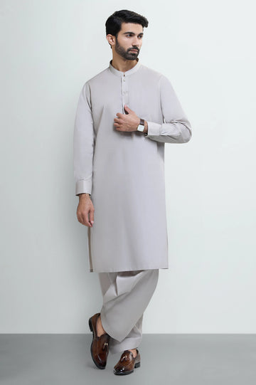 Beige Cotton Shalwar Kameez