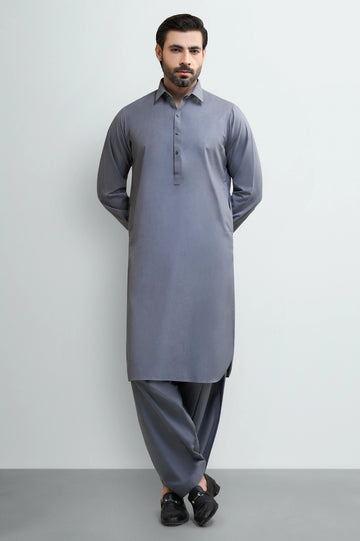 Grey Wash & Wear Shalwar Kameez