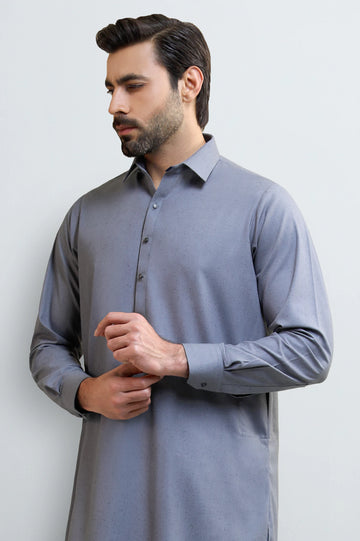 Grey Wash & Wear Shalwar Kameez