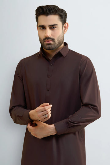 Dark Maroon Wash & Wear Shalwar Kameez