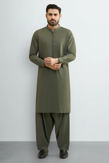 Green Wash & Wear Shalwar Kameez