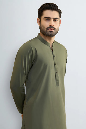 Green Wash & Wear Shalwar Kameez