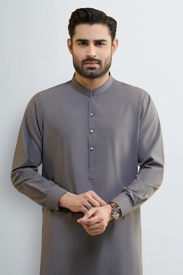 Grey Wash & Wear Shalwar Kameez