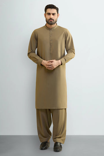 Light Brown Wash & Wear Shalwar Kameez