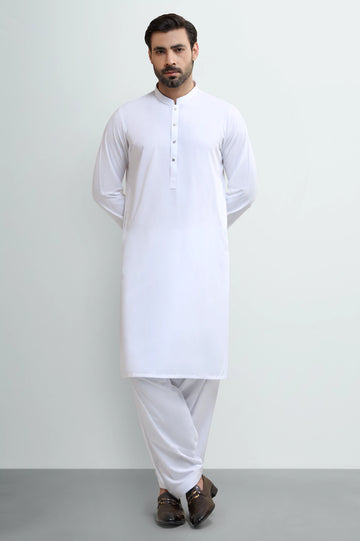 White Wash & Wear Shalwar Kameez