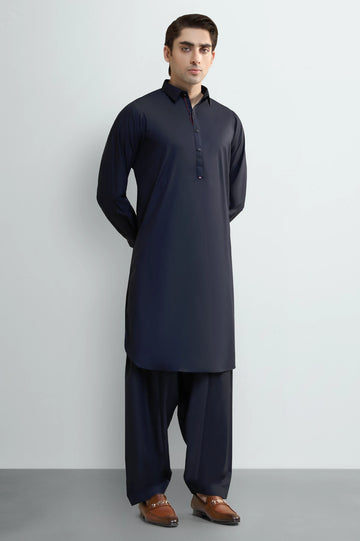 D-Blue Wash &amp; Wear Shalwar Kameez