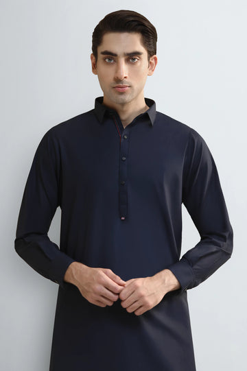 D-Blue Wash &amp; Wear Shalwar Kameez