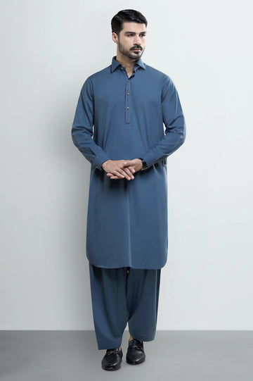 Blue Wash & Wear Shalwar Kameez