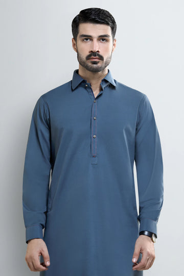 Blue Wash & Wear Shalwar Kameez