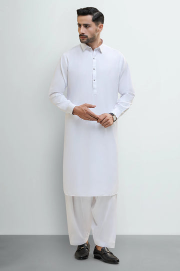 White Wash & Wear Shalwar Kameez