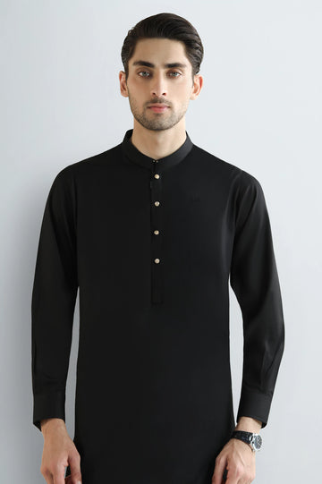 Black Wash & Wear Shalwar Kameez