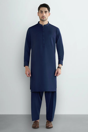 Navy Blue Wash & Wear Shalwar Kameez