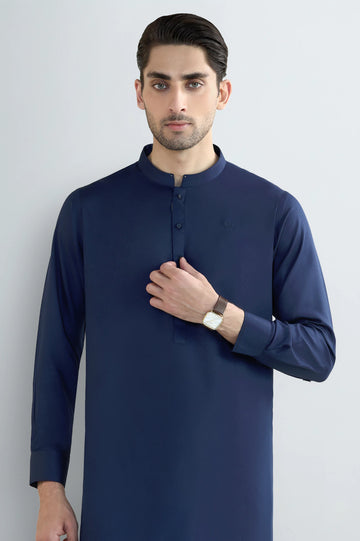 Navy Blue Wash & Wear Shalwar Kameez