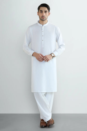 Off White Wash & Wear Shalwar Kameez