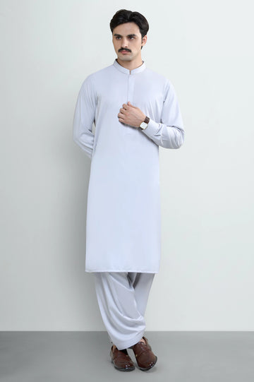 Ash Grey Wash & Wear Shalwar Kameez