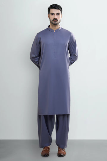 Grey Wash & Wear Shalwar Kameez