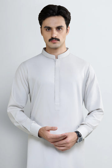 L-Grey Wash & Wear Shalwar Kameez