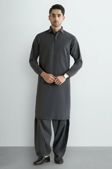 Grey Wash & Wear Shalwar Kameez