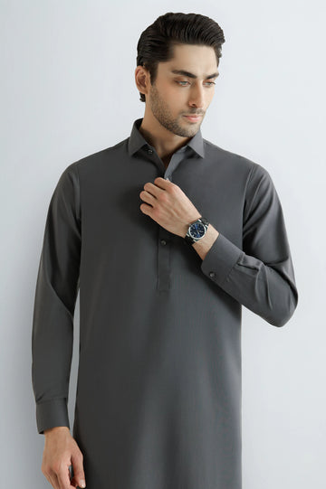 Grey Wash & Wear Shalwar Kameez