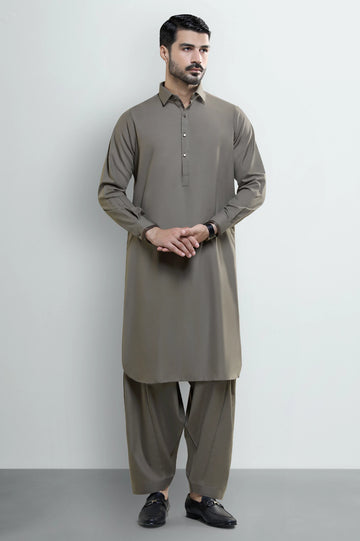 Beige Wash & Wear Shalwar Kameez