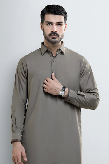 Beige Wash & Wear Shalwar Kameez