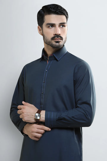 Bottle Green Wash & Wear Shalwar Kameez