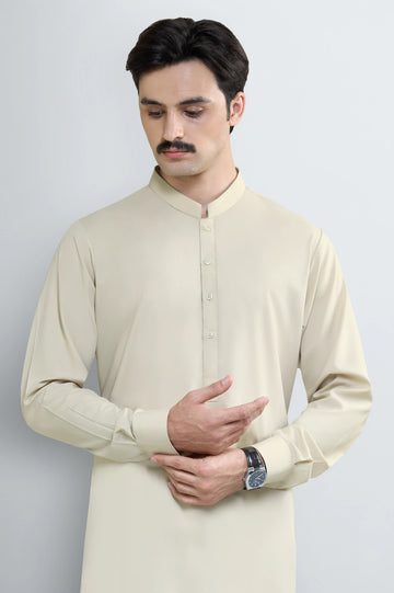 Beige Wash & Wear Shalwar Kameez