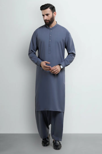 Charcoal Wash & Wear Shalwar Kameez