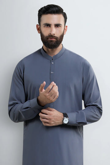 Charcoal Wash & Wear Shalwar Kameez
