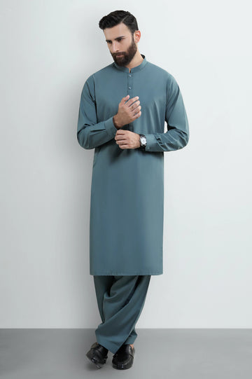 Green Wash & Wear Shalwar Kameez