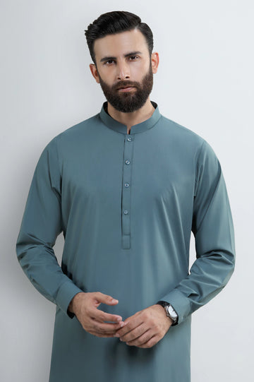 Green Wash & Wear Shalwar Kameez