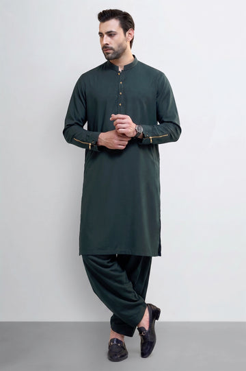 Green Wash & Wear Shalwar Kameez