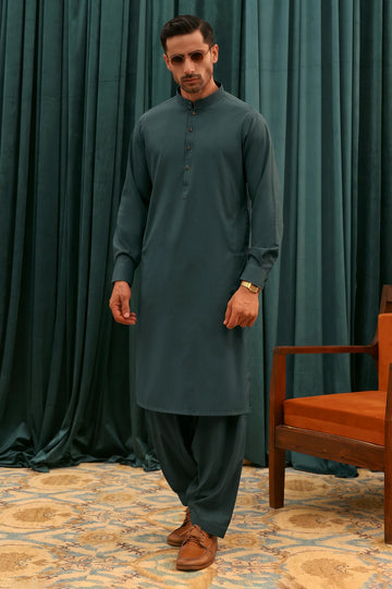 Green Wash & Wear Shalwar Kameez