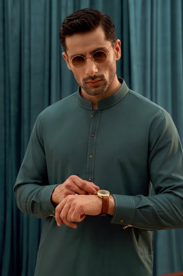 Green Wash & Wear Shalwar Kameez