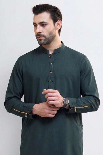 Green Wash & Wear Shalwar Kameez